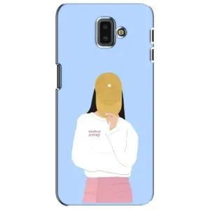 Силиконовый Чехол на Samsung Galaxy J6 Plus, J6 Plus, J610 с картинкой Стильных Девушек (Желтая кепка)