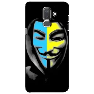 Чехол с Украинской символикой на Самсунг J8 (2018) (Анонимус патриот)
