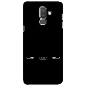 Силиконовый бампер с картинкой машины на Samsung Galaxy J8-2018, J810 (Силует Audi)