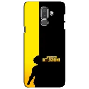 Чехол (TPU) с картинкой "Лого Пабг" на Самсунг J8 (2018) (Battlegrounds)