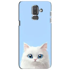 Чехол на тематику: Коты для Samsung Galaxy J8 2018 (J810) (Белый кот)
