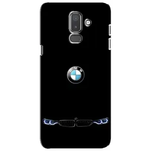 Силиконовый бампер с картинкой машины на Samsung Galaxy J8-2018, J810 (Черный BMW)