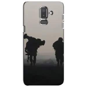 Чехлы на военную тематику для Samsung Galaxy J8-2018, J810 (Бой солдат)