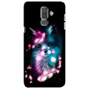 Чехол с Лисичкой для Samsung Galaxy J8-2018, J810 (Черная Лиса)