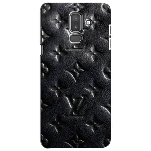 Текстурный Чехол Louis Vuitton для Самсунг J8 (2018) (Черный ЛВ)