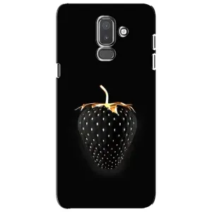 Чехол с изображением  вкусной еды для Samsung Galaxy J8-2018, J810 (Чёрная клубника)