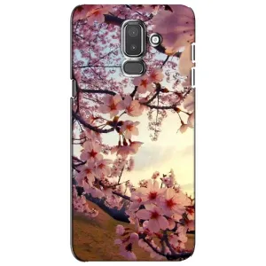 Чехол с принтом САКУРЫ на Samsung Galaxy J8-2018, J810 (Цветущая сакура)