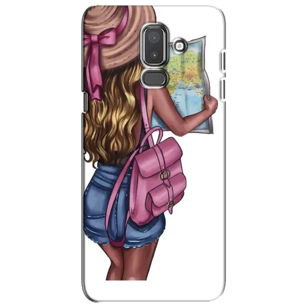 Чехол с рисунком «Девушка Путешественник» для Samsung Galaxy J8 2018 (J810)