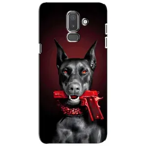 Чехол ДОБЕРМАН для Samsung Galaxy J8-2018, J810 (Доберман злой)