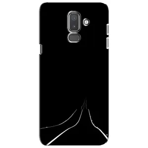 Чехол с картинками на черном фоне для Samsung Galaxy J8-2018, J810 (Дорога)
