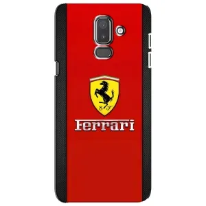 Силиконовый бампер с картинкой машины на Samsung Galaxy J8-2018, J810 (Ferrari Logo)