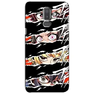 Силиконовые чехлы с глазами Anime для Самсунг J8 (2018) (Глаза на чорном)