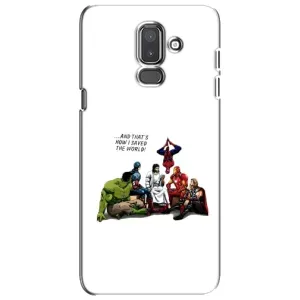 Чехлы для Samsung Galaxy J8-2018, J810 (Для Христиан) (Иисус супергерой)