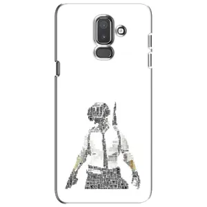 Силиконовый чехол с картинкой "Герой Pubg" на Samsung Galaxy J8-2018, J810 (Из букв)