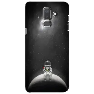 Силиконовый Чехол с принтом "Космонавты" на Samsung Galaxy J8-2018, J810 (Космонавт романтик)