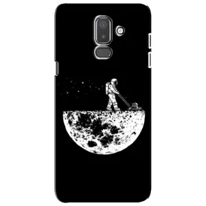 Силиконовый Чехол с принтом "Космонавты" на Samsung Galaxy J8-2018, J810 (Космонавт)