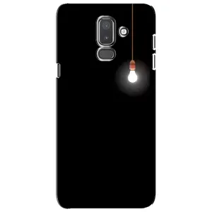 Чехол с картинками на черном фоне для Samsung Galaxy J8-2018, J810 (Лампочка)