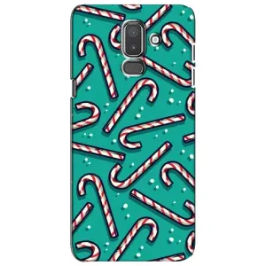 Силиконовый бампер на рождество для Samsung Galaxy J8-2018, J810 (Леденцы)