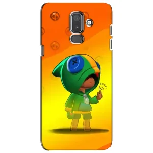 Чехол Бравл Старс для Samsung Galaxy J8-2018, J810 (LEON в кофте)
