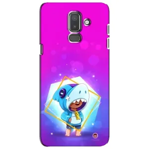 Чехол Бравл Старс для Samsung Galaxy J8-2018, J810 (Леон в костюме Акулы)