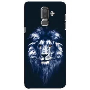 Чехол с картинкой на Samsung Galaxy J8-2018, J810 (Лев - синий)