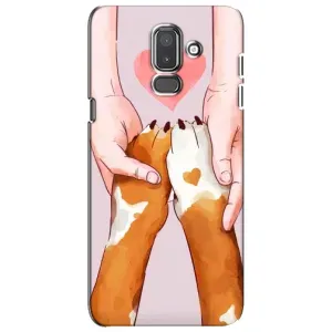 Чехол (ТПУ) Милые собачки для Samsung Galaxy J8-2018, J810 (Любовь к собакам)