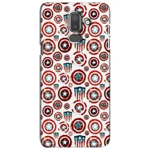 Чехол с Щитом Капитана Америки на Samsung Galaxy J8-2018, J810 (Марвел щиты)