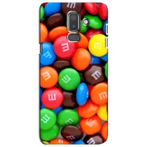 Чехол с изображением  вкусной еды для Samsung Galaxy J8-2018, J810 (Разноцветные M&M'S)