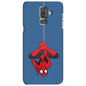 Чехол Супергерой Человека Паука на Samsung Galaxy J8-2018, J810 (На паутине)