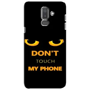 Чехол с Прикольным принтом на Samsung Galaxy J8-2018, J810 (Не трогай мой телефон)