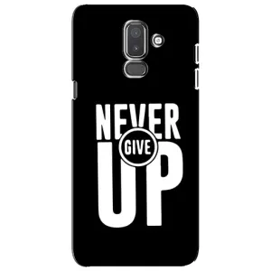 Силиконовый Чехол на Samsung Galaxy J8-2018, J810 с картинкой Nike (Never Give UP)