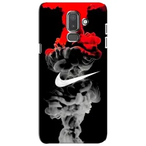 Силиконовый Чехол на Samsung Galaxy J8-2018, J810 с картинкой Nike (Nike дым)