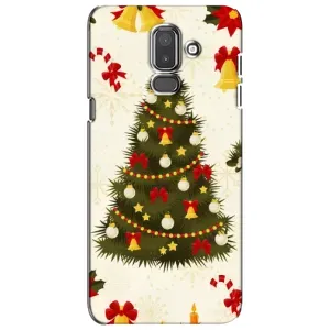 Чехол Новогодняя Елка на Samsung Galaxy J8-2018, J810 (Новогодний принт)
