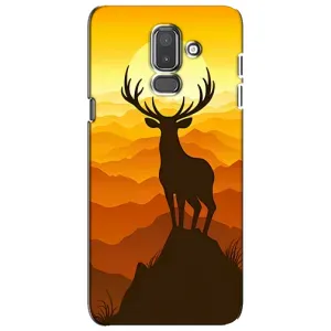 Чехлы с изображением разных животных для Samsung Galaxy J8-2018, J810 (Силуэт Оленя)
