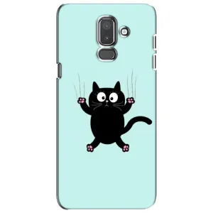 Силиконовый чехол с котиком для Samsung Galaxy J8-2018, J810 (Падающий кот)