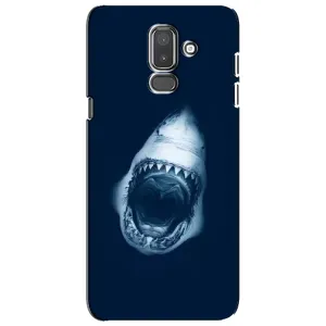 Силиконовый бампер с картинкой животных для Samsung Galaxy J8-2018, J810 (Пасть Акулы)