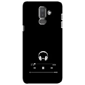 Чехол с картинками на черном фоне для Samsung Galaxy J8-2018, J810 (Плеер)