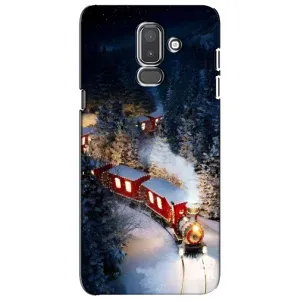 Силиконовый бампер на рождество для Samsung Galaxy J8-2018, J810 (Поезд)