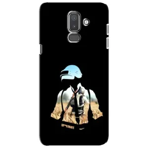 Силиконовый чехол с картинкой "Герой Pubg" на Samsung Galaxy J8-2018, J810 (Пубг мен)