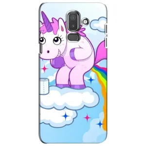 Чехол Unicorn на Samsung Galaxy J8-2018, J810 (Радуга единорожка)