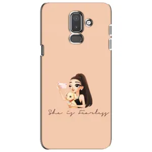 Силиконовый Чехол на Samsung Galaxy J8-2018, J810 с картинкой Стильных Девушек (С собакой)