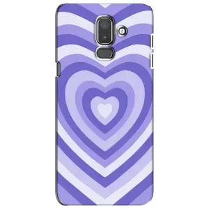 Чехлы с тематикой "Маленькие Сердечки" на Samsung Galaxy J8-2018, J810 (Сердце фиолет)