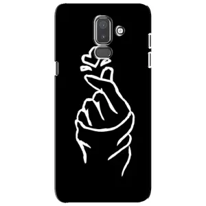Чехлы (Знак сердечка) на Samsung Galaxy J8-2018, J810 (Сердце на черном)