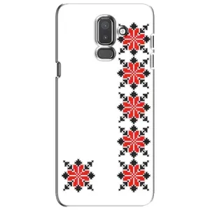 Силиконовый Чехол на Samsung Galaxy J8-2018, J810 с картинкой Вышиванки (Силуэт вышиванки)