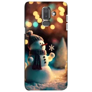 Чехлы на Новый Год Samsung Galaxy J8-2018, J810 (Снеговик праздничный)