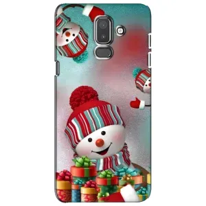 Чехлы на Новый Год Samsung Galaxy J8-2018, J810 (Снеговик в шапке)