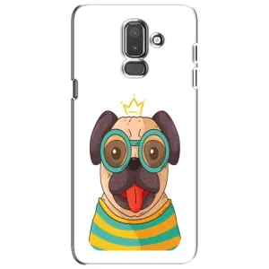 Бампер для Samsung Galaxy J8-2018, J810 с картинкой "Песики" (Собака Король)