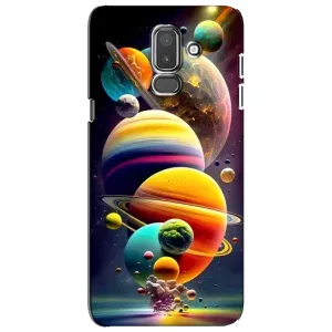 Чехол (ТПУ) с планетами на Samsung Galaxy J8-2018, J810 (Солнечна система)