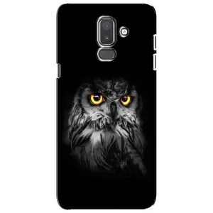 Чехлы с принтом СОВЫ для Samsung Galaxy J8-2018, J810 (Сова на чёрном)