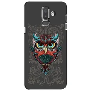 Чехлы с принтом СОВЫ для Samsung Galaxy J8-2018, J810 (Сова на сером)